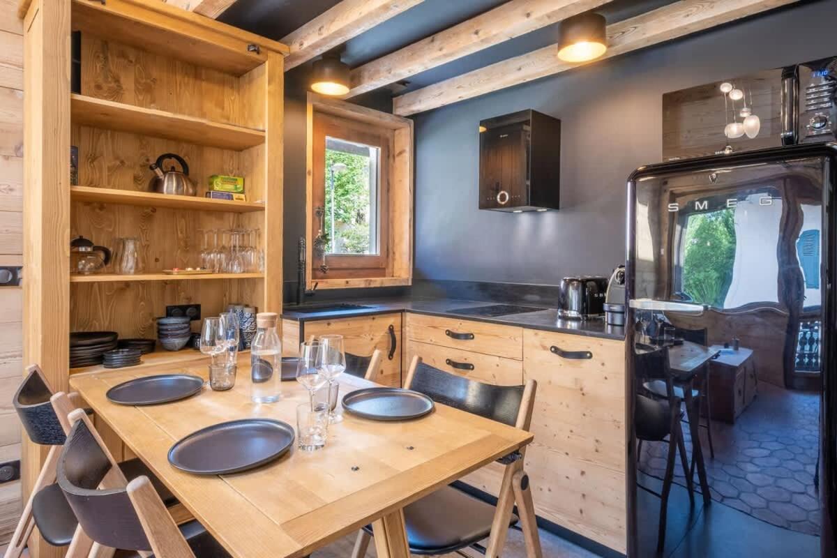 Chalet Racar Pour 4 Personnes, Centre Ville Et Vue Sur La Montagne 霞慕尼 外观 照片